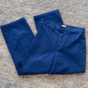 J. CREW BLUE SLIM WIDE LEG HIGH WAISTED PANTS SIZE 27